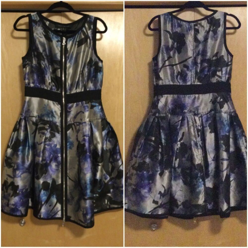 Carmen Marc valvo print satin multi print dress - Picture 2 of 10